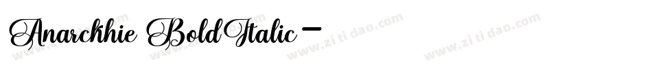 Anarckhie BoldItalic字体转换